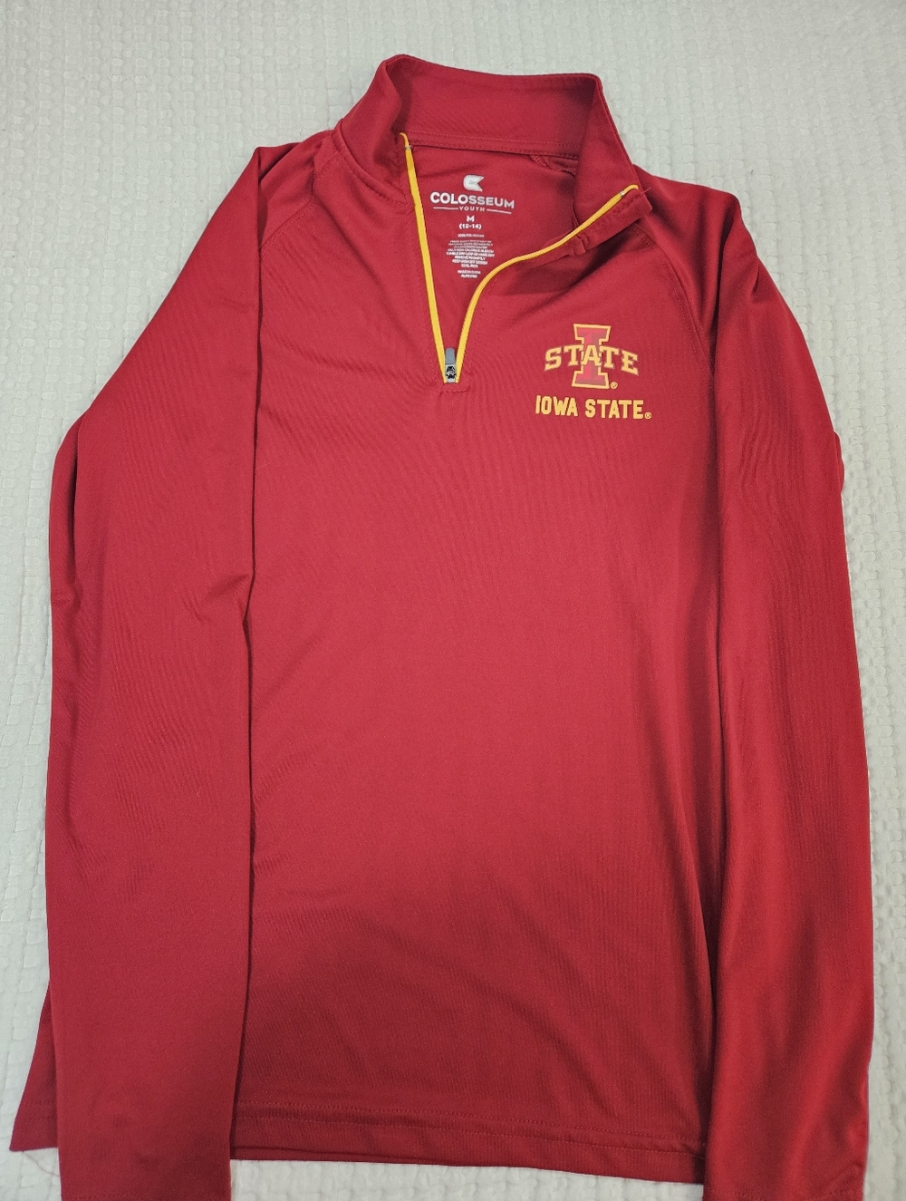 Colosseum Iowa State Youth Red Quarter-Zip Pullover